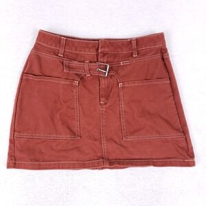 Future Collective Reese Blutstein Utility Mini Skirt 8 Rust